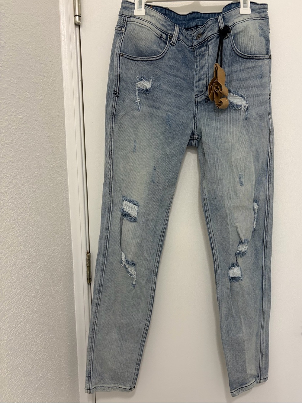 Ksubi Light Blue Distressed Skinny Jeans